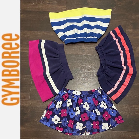 Gymboree Other - 4 Skirts Gymboree Floral & Stripes